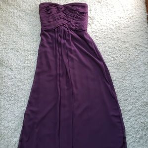 Monique Lhuillier floor length bridesmaid dress